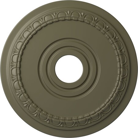 Ekena Millwork Munich Ceiling Medallion (Fits Canopies up to 5 5/8"), 17 1/2"OD x 3 5/8"ID x 1"P, Spartan Stone CM17MUSSF